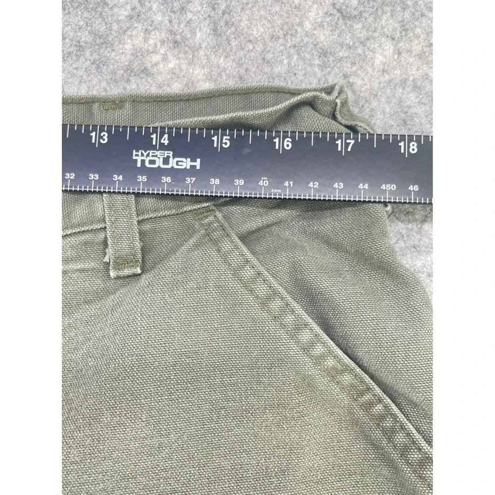 Carhartt B11 MOS Dungaree Men 38x30 Moss Green Wash Duck Work Pants (Fits 36x30)